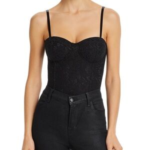 Aqua brand sleeveless lace bodysuit size xs